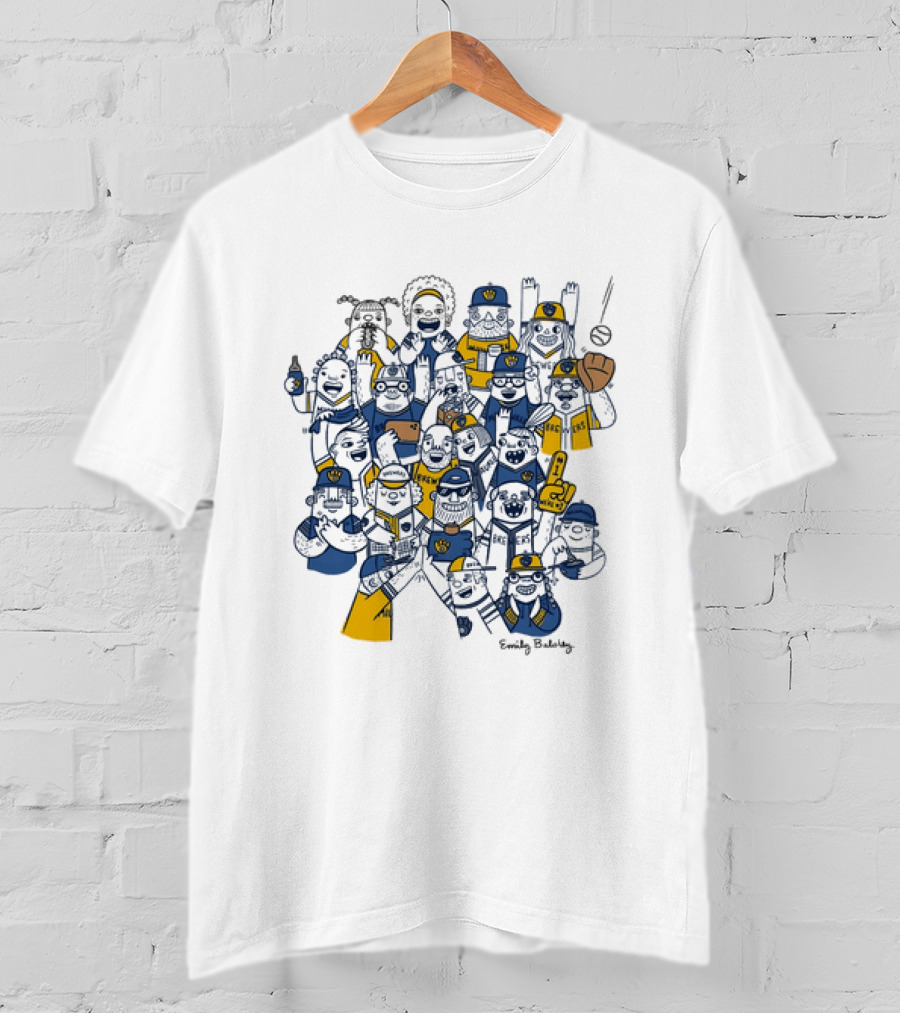Milwaukee Brewers Emily Balsley 7th Inning Stretch 2026 Fan Characters T-Shirt