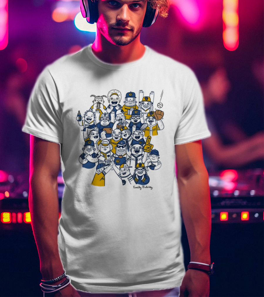Milwaukee Brewers Emily Balsley 7th Inning Stretch 2026 Fan Characters T-Shirt