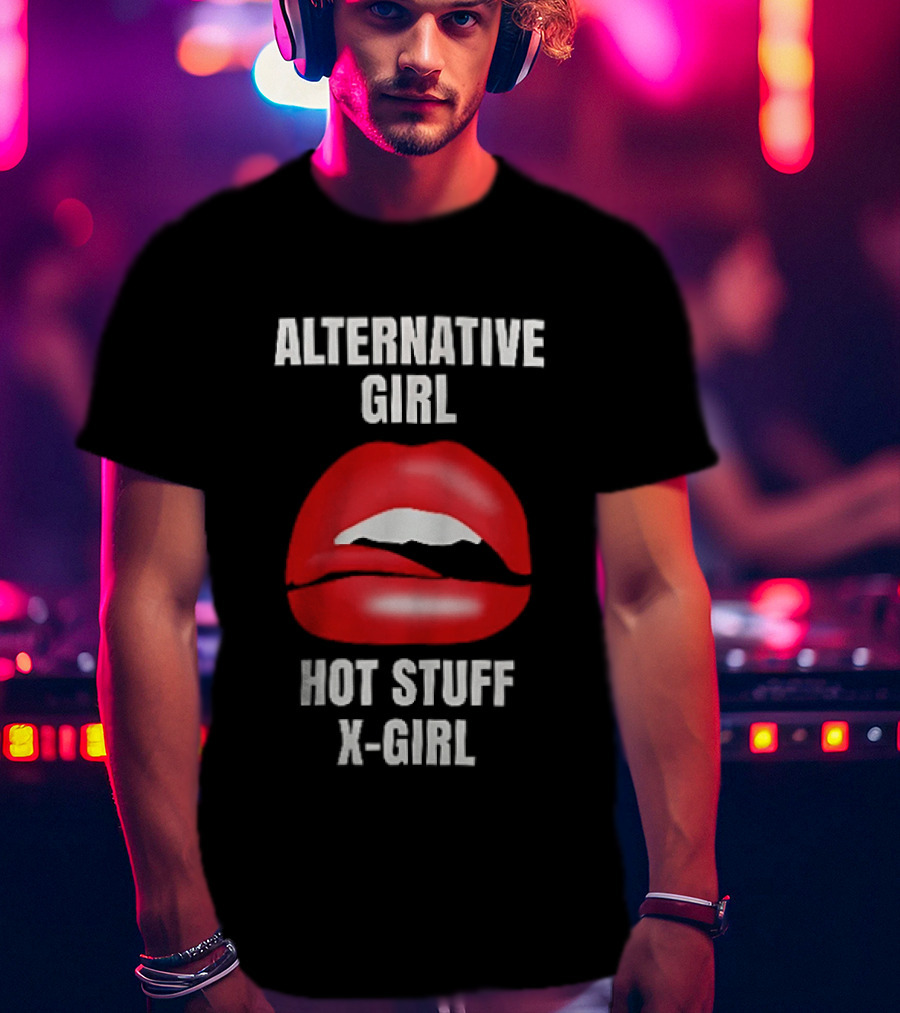 Alternative Girl Hot Stuff X Girl Red Lips T-Shirt
