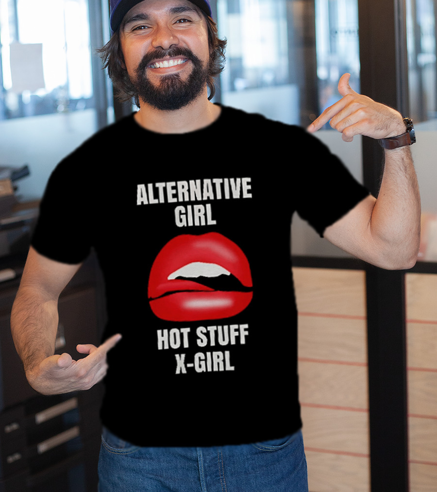 Alternative Girl Hot Stuff X Girl Red Lips T-Shirt