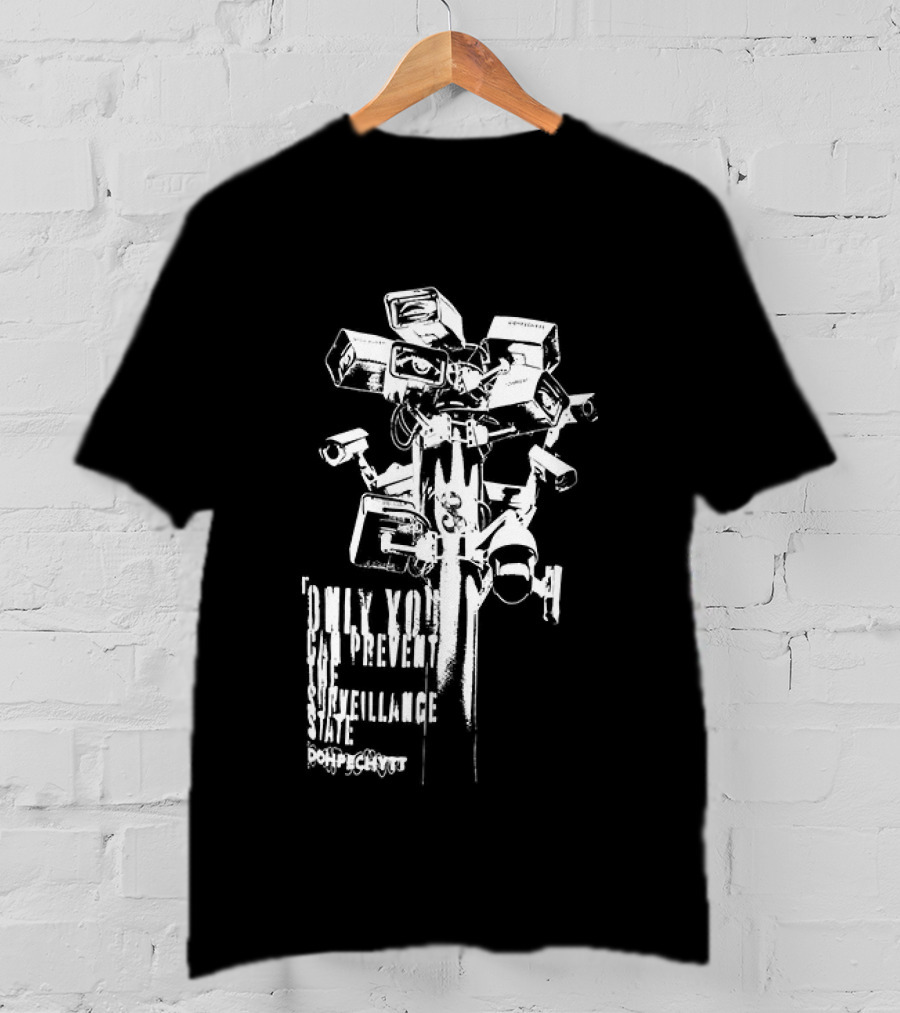 CCTV Security Camera Dystopian Only You Can Prevent The Surveillance State Flock T-Shirt