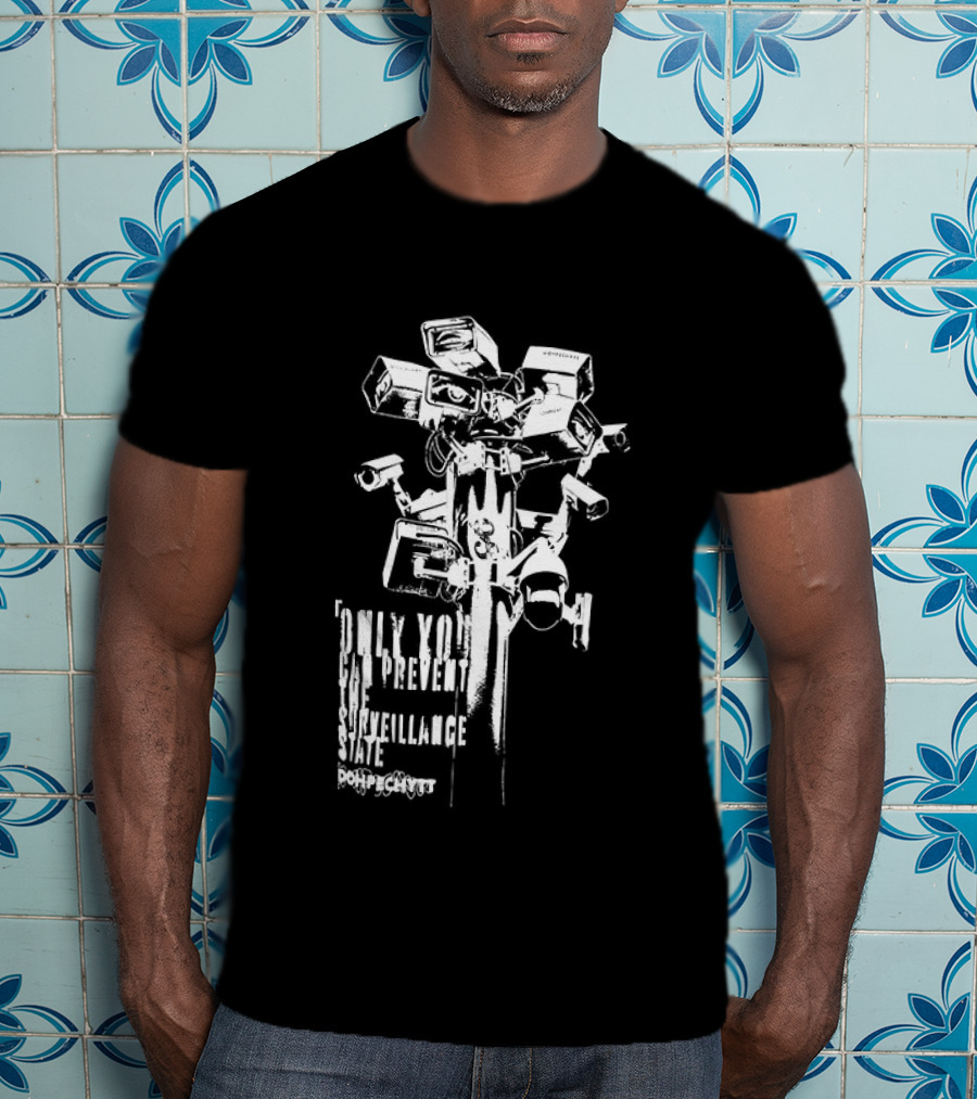 CCTV Security Camera Dystopian Only You Can Prevent The Surveillance State Flock T-Shirt