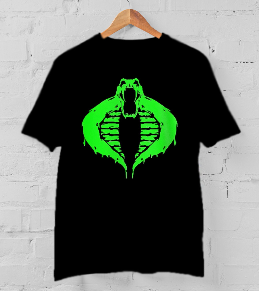 GI Joe Cobra Neon Green Distressed Snake T-Shirt
