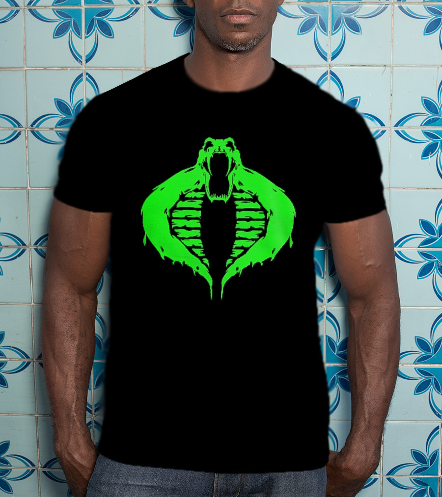 GI Joe Cobra Neon Green Distressed Snake T-Shirt