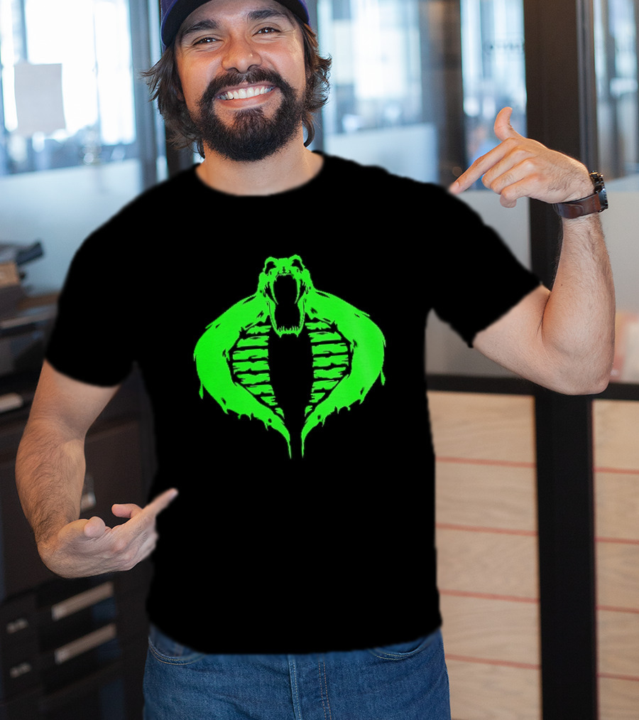 GI Joe Cobra Neon Green Distressed Snake T-Shirt