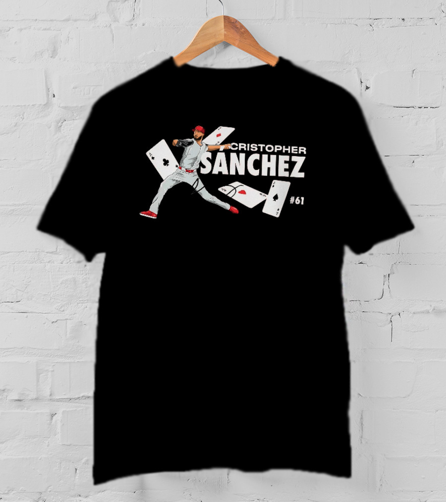 Cristopher Sanchez MLB Players 61 Playing Cards Baseball T-Shirt
