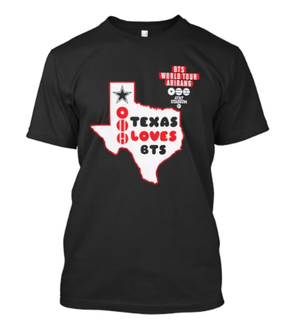 BTS World Tour Arirang Texas Loves At AT&T Stadium Dallas Cowboys T-Shirt