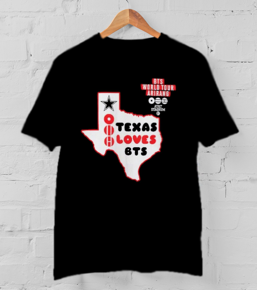 BTS World Tour Arirang Texas Loves At AT&T Stadium Dallas Cowboys T-Shirt