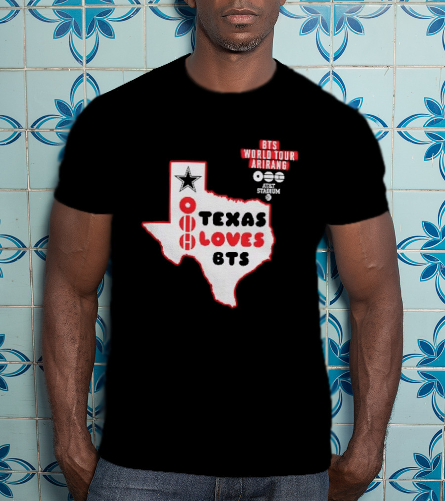 BTS World Tour Arirang Texas Loves At AT&T Stadium Dallas Cowboys T-Shirt
