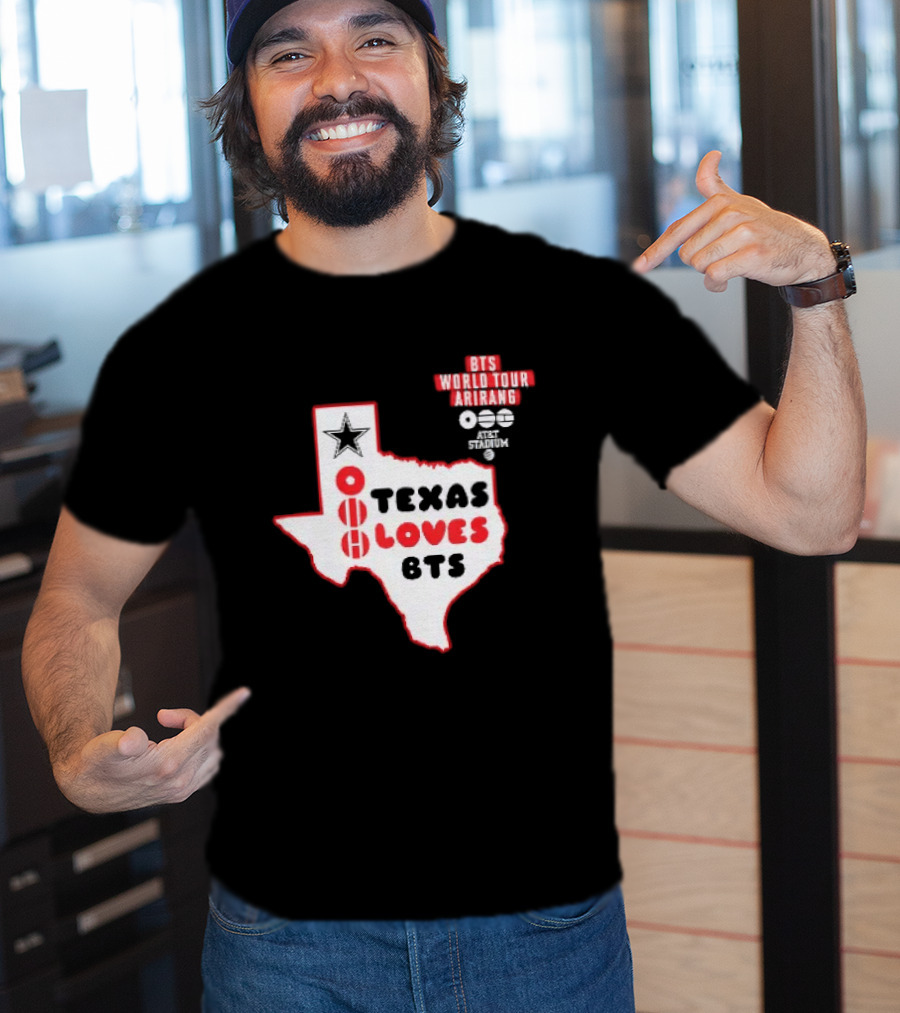 BTS World Tour Arirang Texas Loves At AT&T Stadium Dallas Cowboys T-Shirt