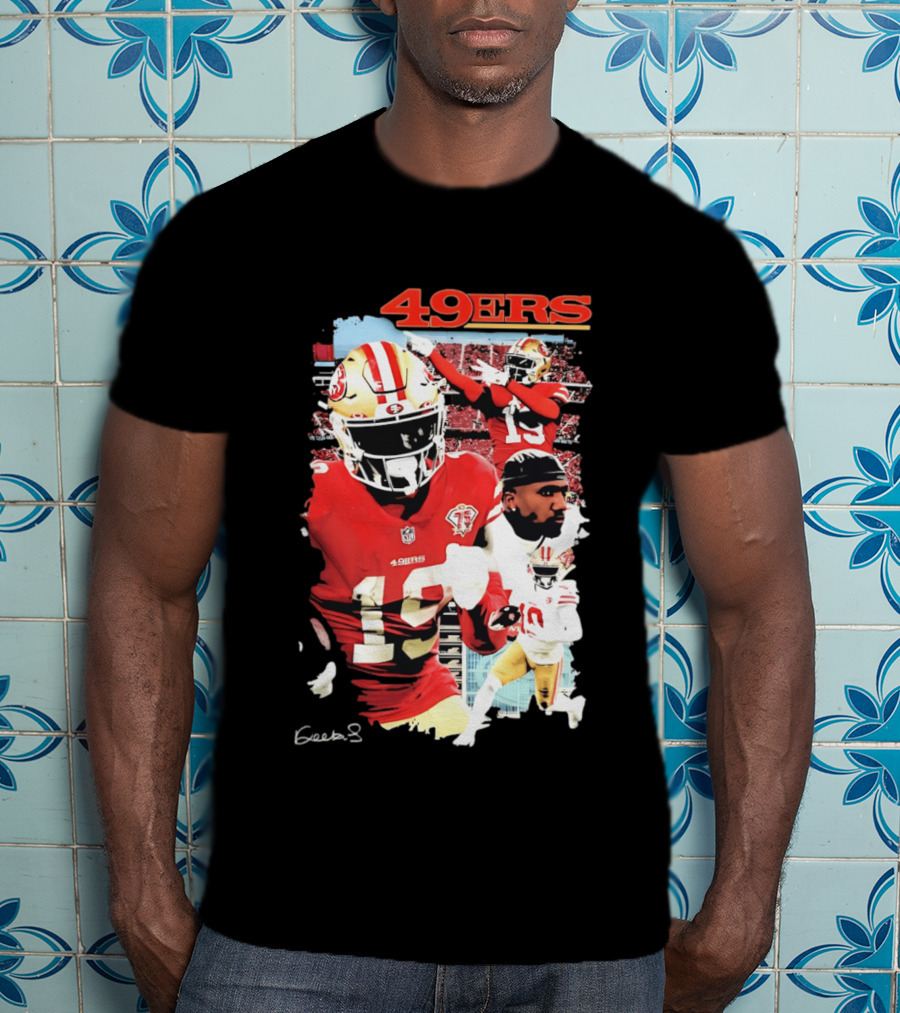 San Francisco 49ers Deebo Samuel 19 NFL Football Collage T-Shirt