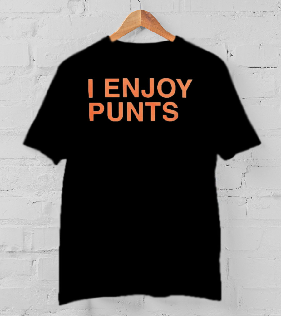 I Enjoy Punts Neon Orange Block Lettering T-Shirt