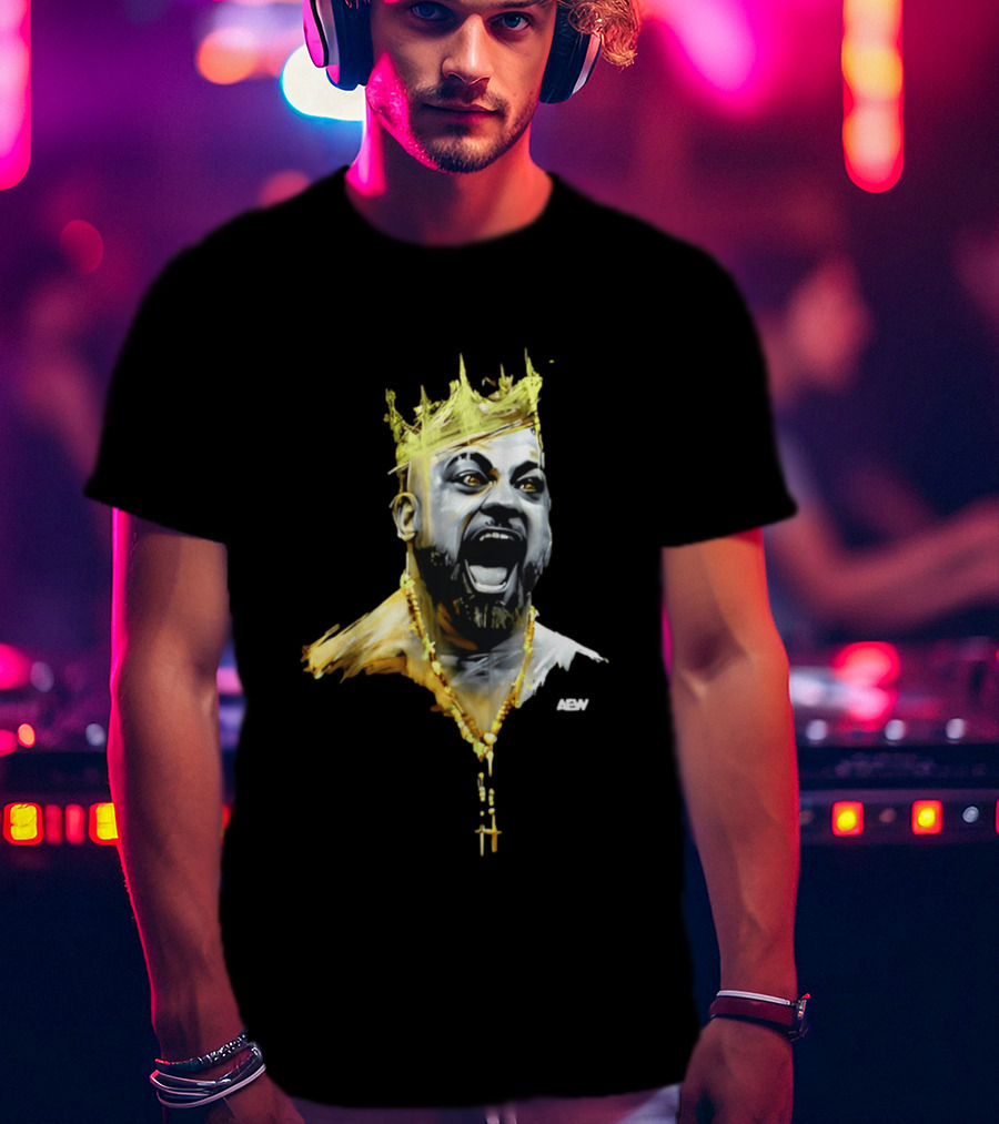 Eddie Kingston AEW Royalty Crown Gold Necklace T-Shirt