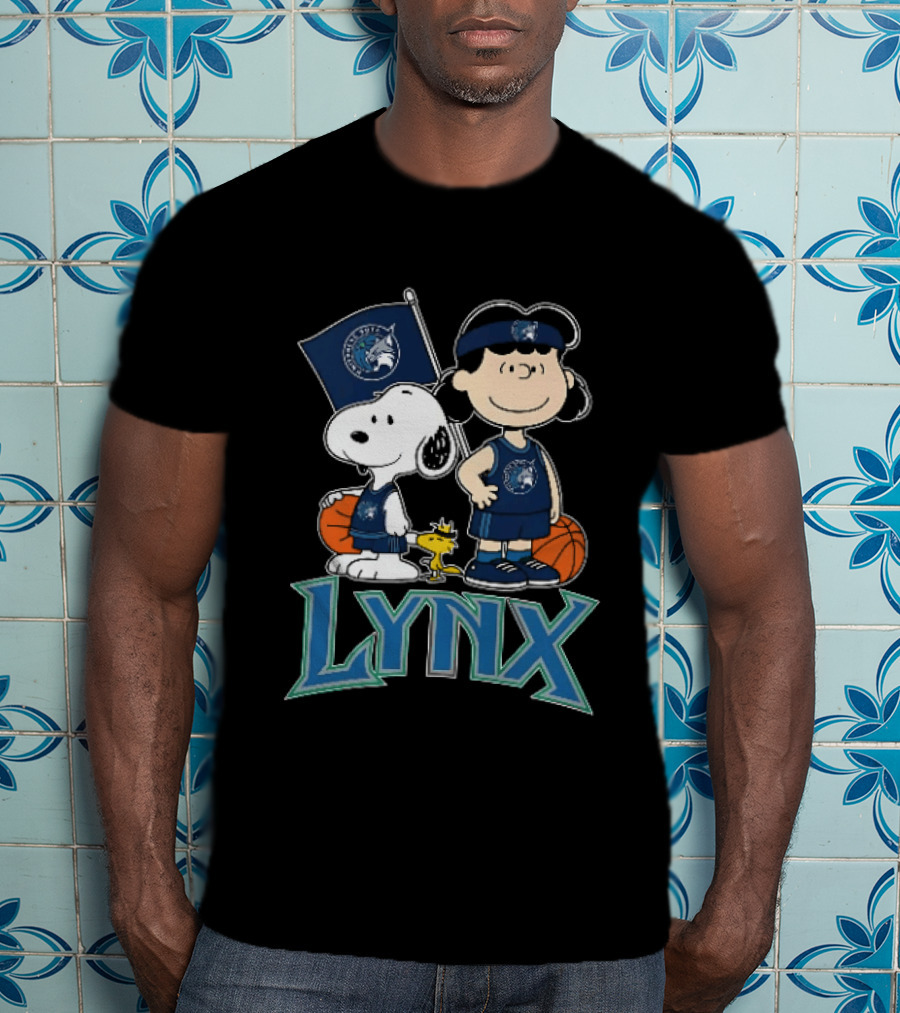 NIYNNENE SOTA LYNX Snoopy Lucy Peanuts Basketball T-Shirt