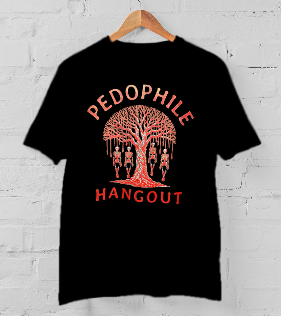 Pedophile Hangout Skeleton Tree Dark Humor T-Shirt