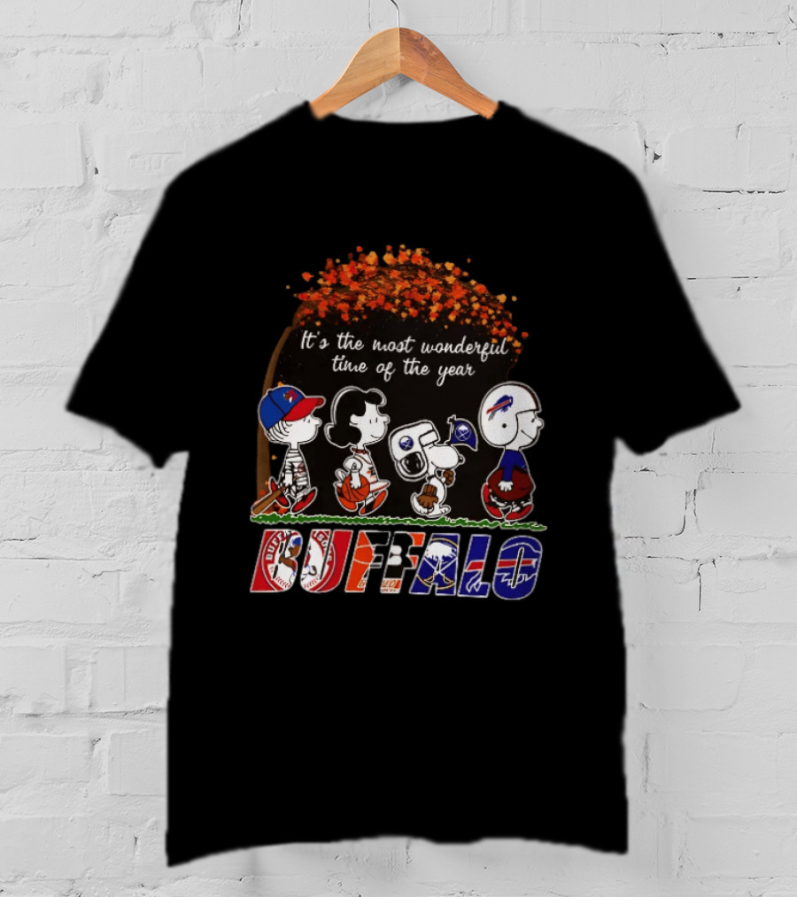 It's The Most Wonderful Time Of The Year Peanuts Buffalo Football Season T-Shirt