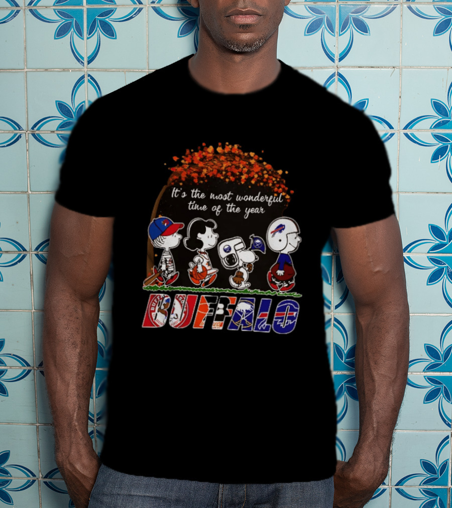 It's The Most Wonderful Time Of The Year Peanuts Buffalo Football Season T-Shirt
