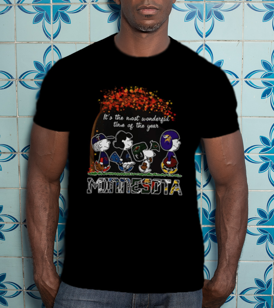 It's The Most Wonderful Time Of The Year Peanuts Minnesota Football Fans T-Shirt