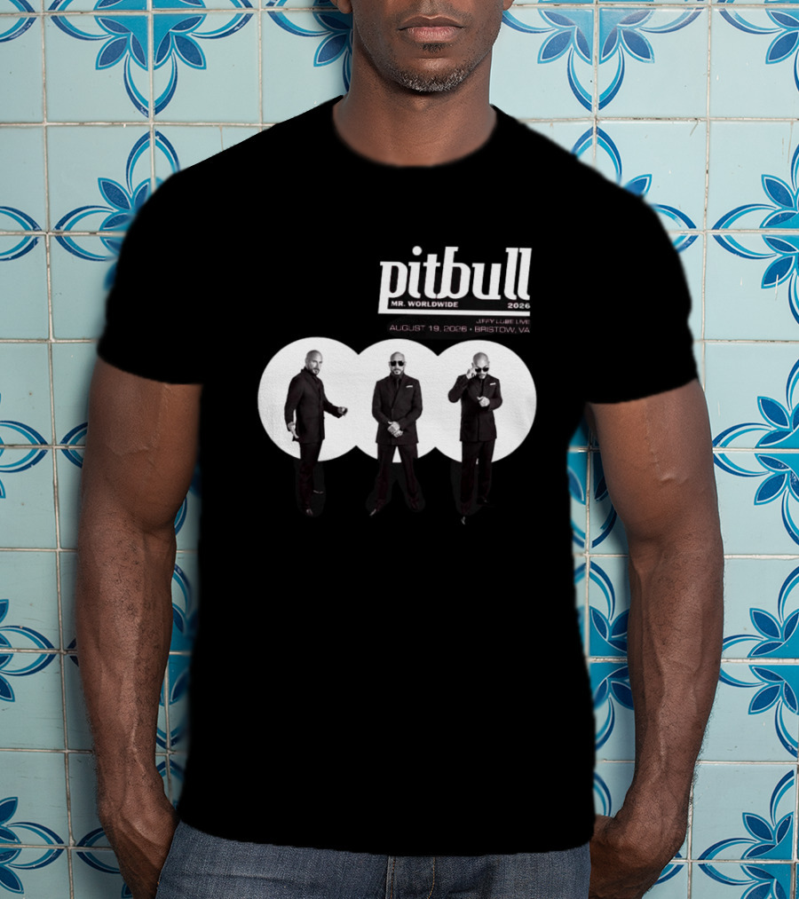 Pitbull Mr Worldwide 2026 Jiffy Lube Live Bristow VA August 19 Concert Event T-Shirt