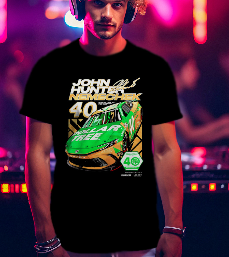 John Hunter Nemechek Dollar Tree 40 Anniversary Camry NASCAR Racing T-Shirt