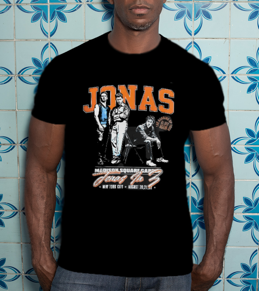 Jonas The Burning Up All Over Again Tour Madison Square Garden Jonas In 3 New York City August 20 21 T-Shirt