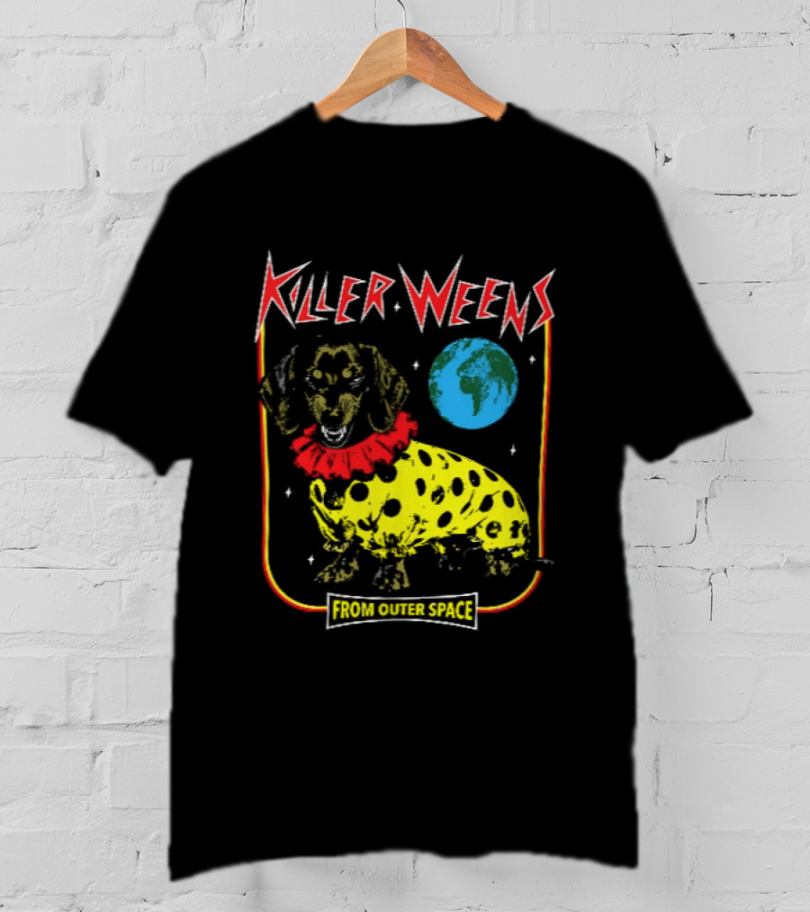Killer Weens Dachshund Clown From Outer Space Earth T-Shirt