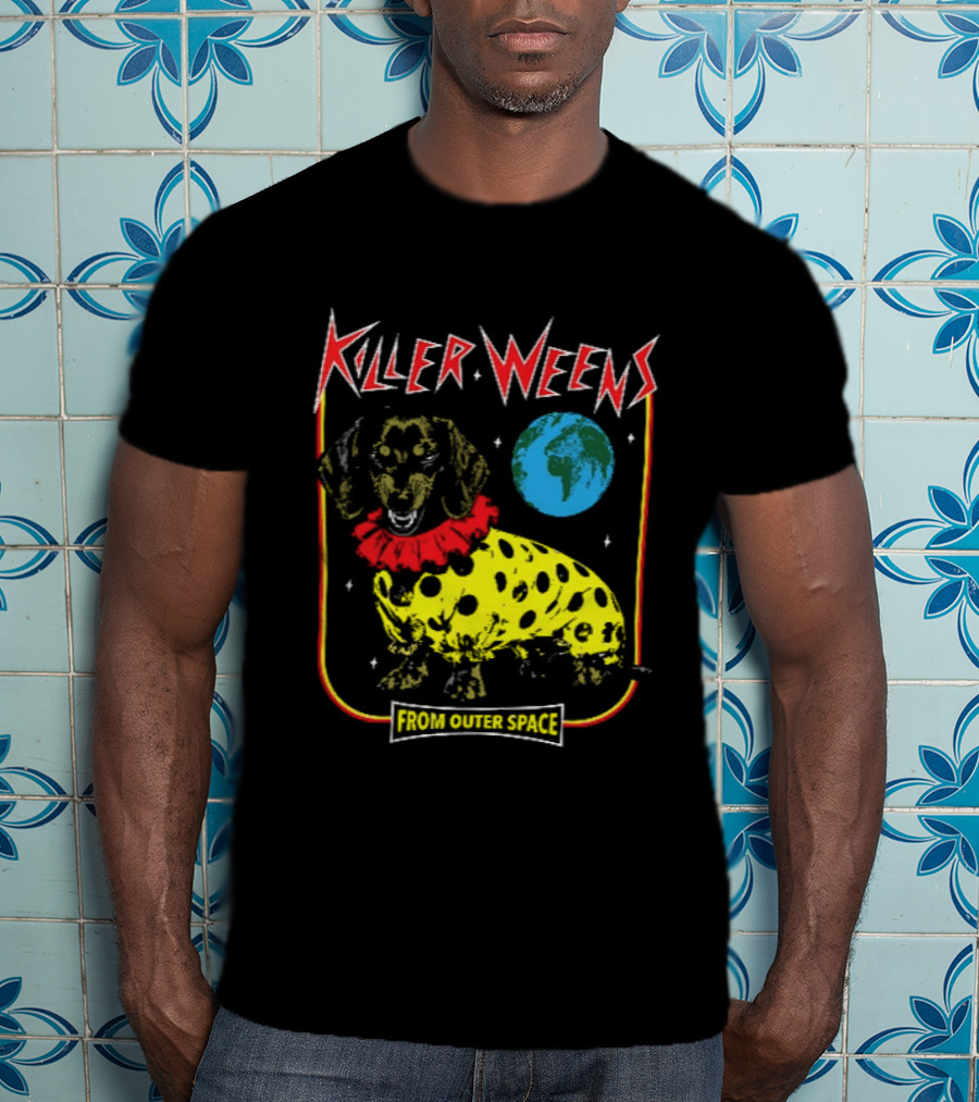 Killer Weens Dachshund Clown From Outer Space Earth T-Shirt