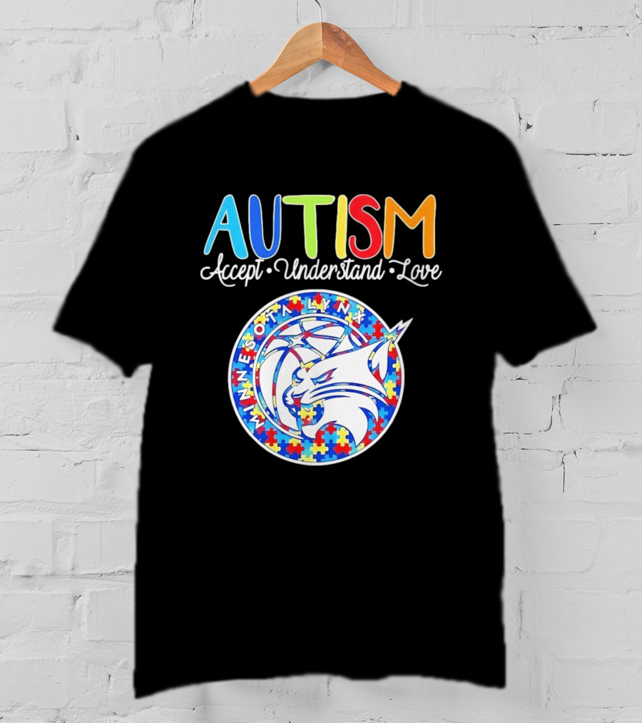 Minnesota Lynx Autism Accept Understand Love 2026 T-Shirt