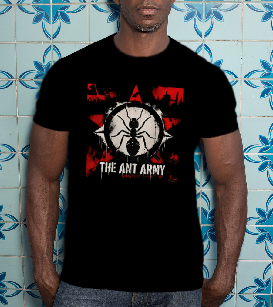 The Ant Army Red Star Grunge T-Shirt