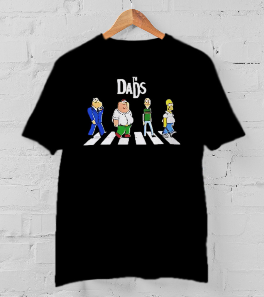 Dads Stan Smith Peter Griffin Jerry Smith Homer Simpson Abbey Road T-Shirt