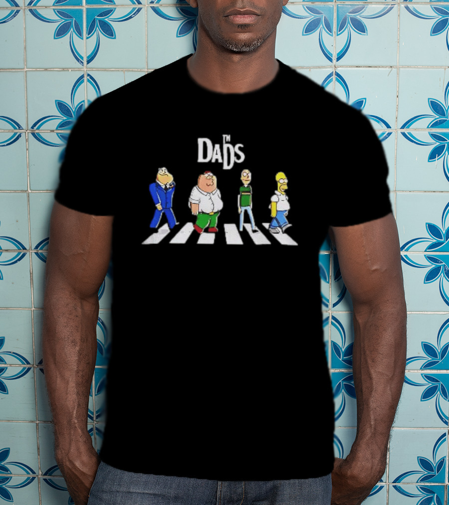 Dads Stan Smith Peter Griffin Jerry Smith Homer Simpson Abbey Road T-Shirt