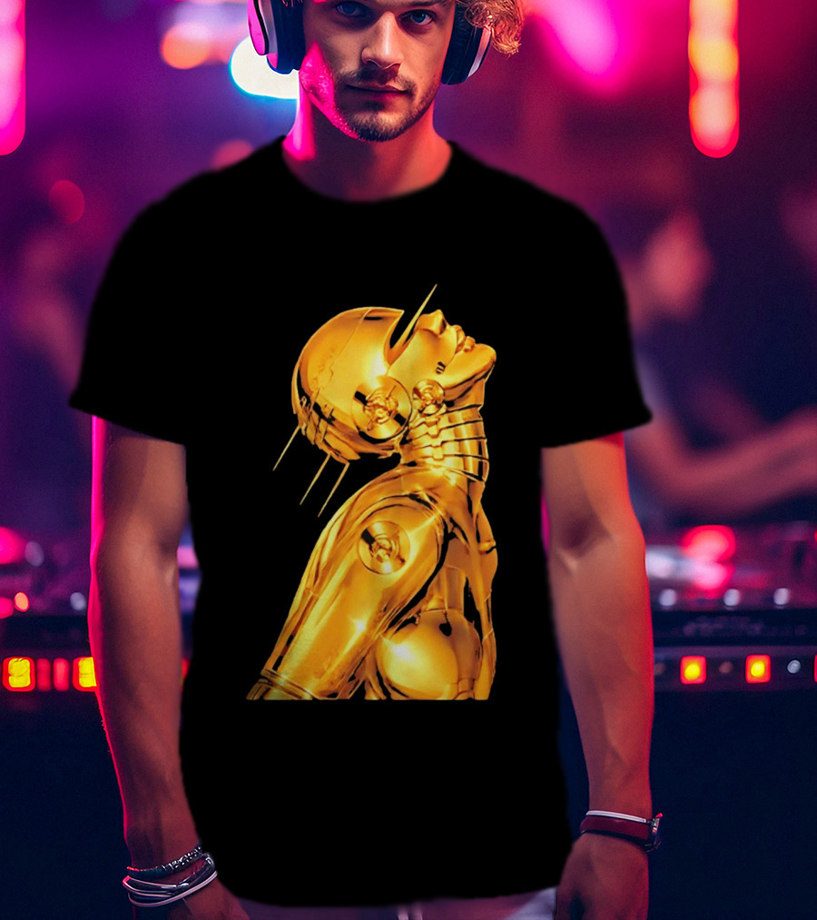 The Weeknd Echoes Of Silence Golden Futuristic Robot T-Shirt