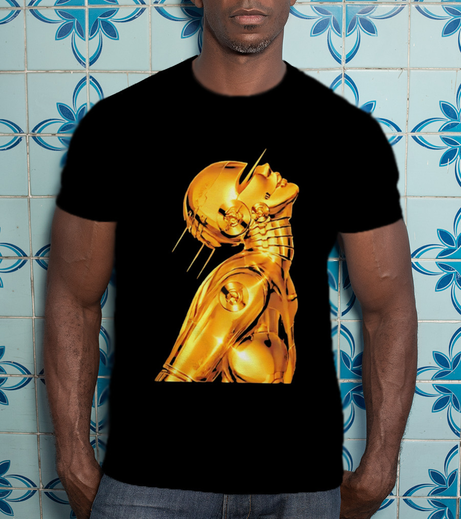 The Weeknd Echoes Of Silence Golden Futuristic Robot T-Shirt