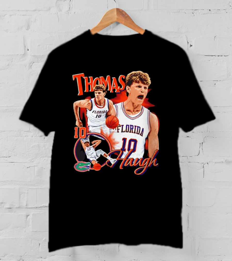 Thomas Haugh Florida Gators Basketball 10 NCAA Player T-Shirt
