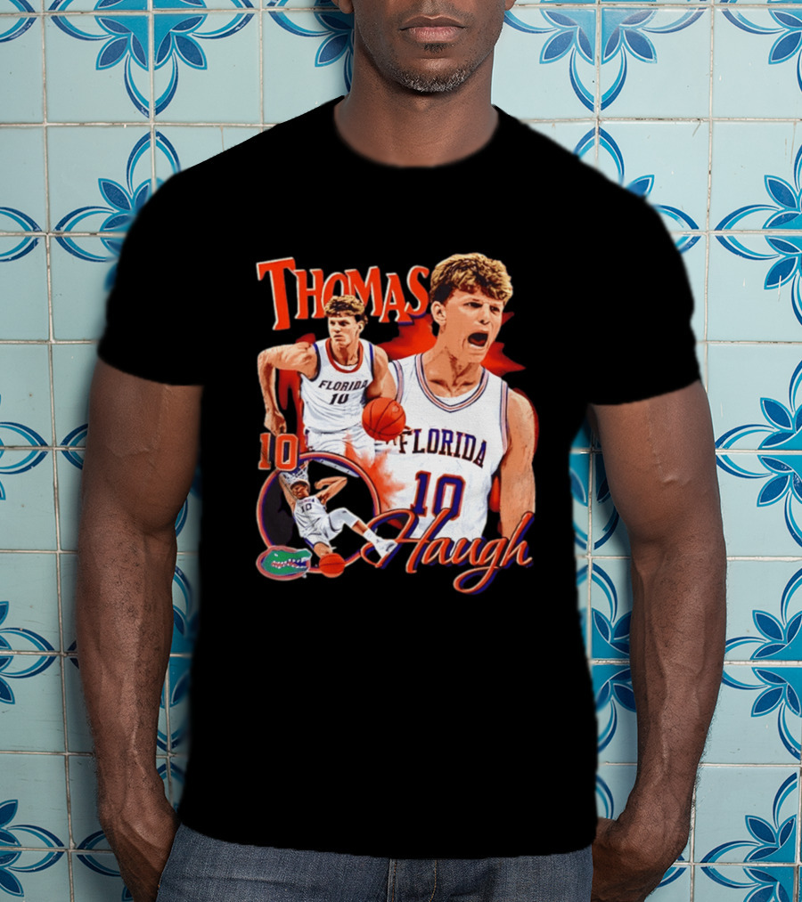 Thomas Haugh Florida Gators Basketball 10 NCAA Player T-Shirt