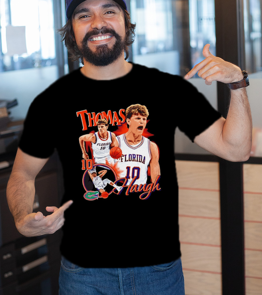Thomas Haugh Florida Gators Basketball 10 NCAA Player T-Shirt