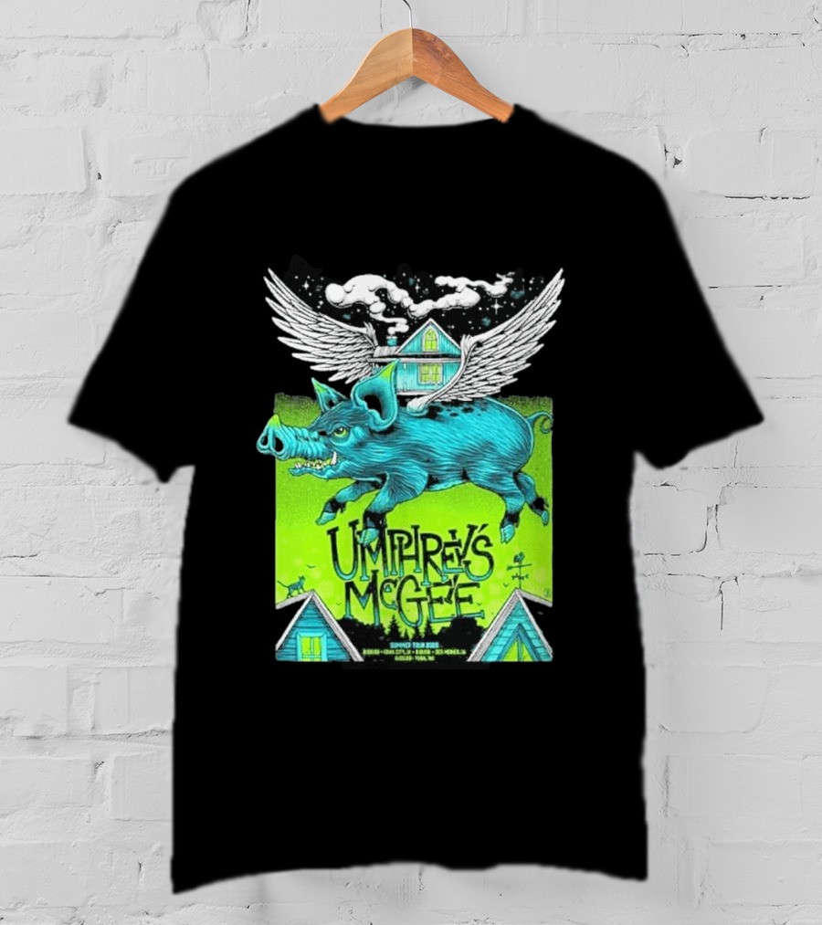 Umphrey's McGee Winged Pig Summer Tour 2026 Iowa City Des Moines Yuba T-Shirt