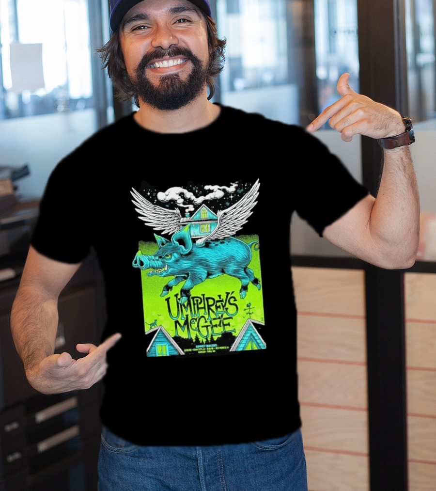 Umphrey's McGee Winged Pig Summer Tour 2026 Iowa City Des Moines Yuba T-Shirt