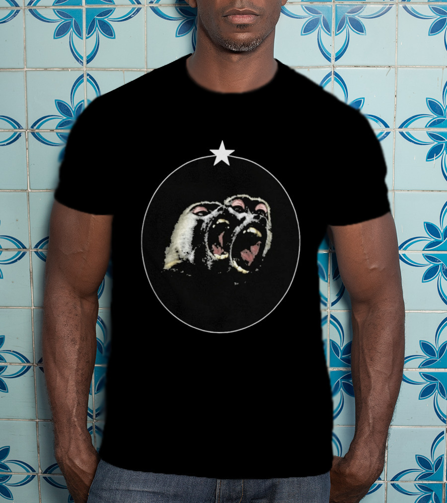 Vernon SEVENTEEN Givenchy Monkey Graphic With Star T-Shirt