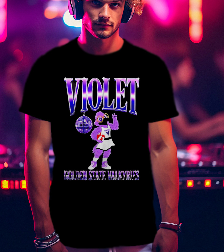 Violet Disco Golden State Valkyries Volleyball T-Shirt