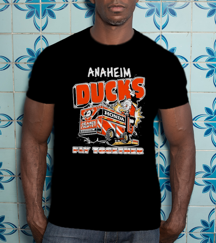 Anaheim Ducks Orange County Honda Fly Together T-Shirt