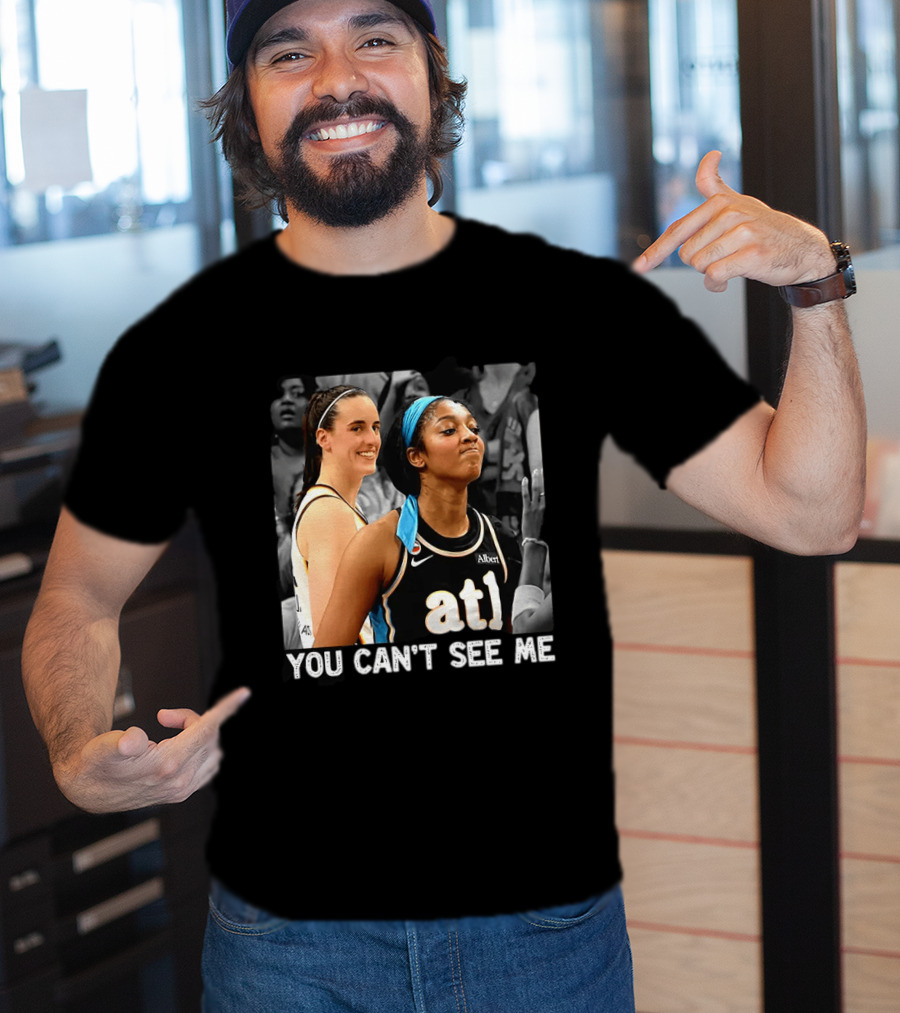 You Can't See Me Caitlin Clark Angel Reese ATL Basketball T-Shirt