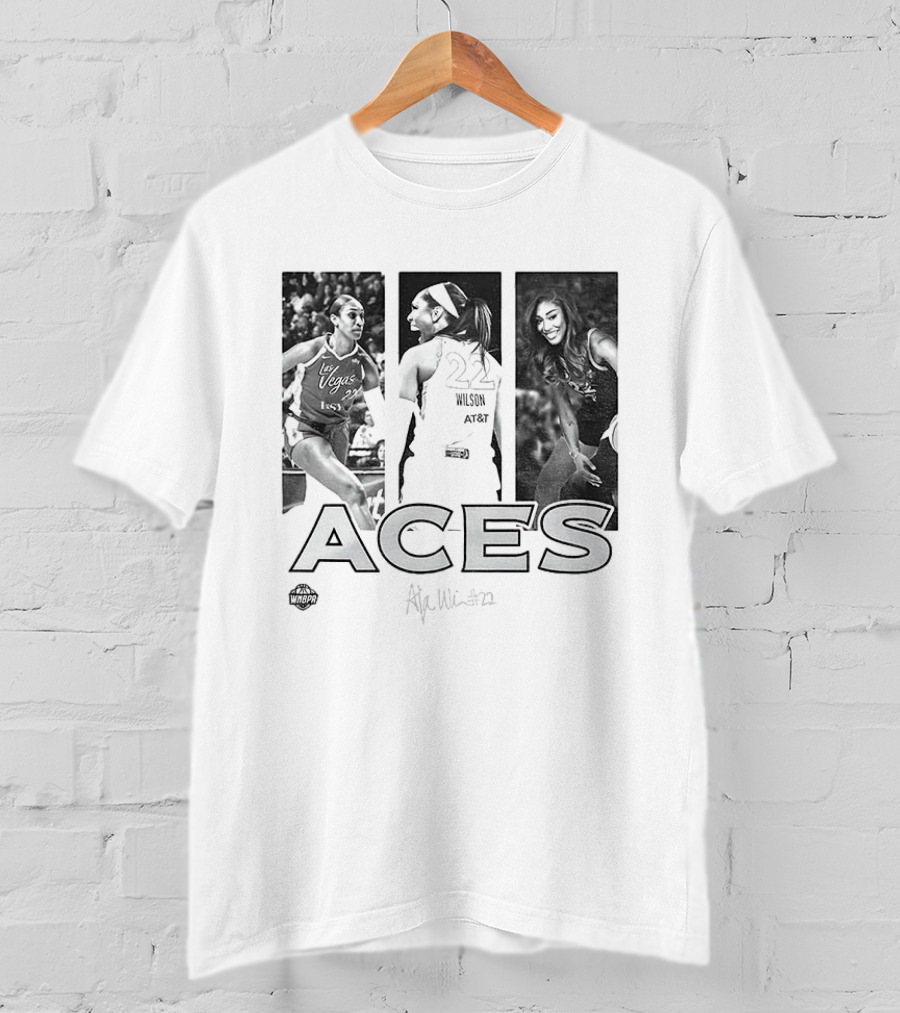 Las Vegas Aces A'ja Wilson 22 WNBA Team Player Hustle T-Shirt