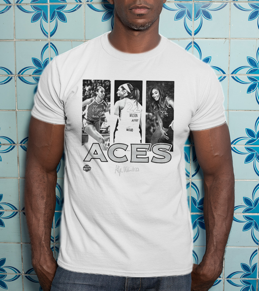 Las Vegas Aces A'ja Wilson 22 WNBA Team Player Hustle T-Shirt