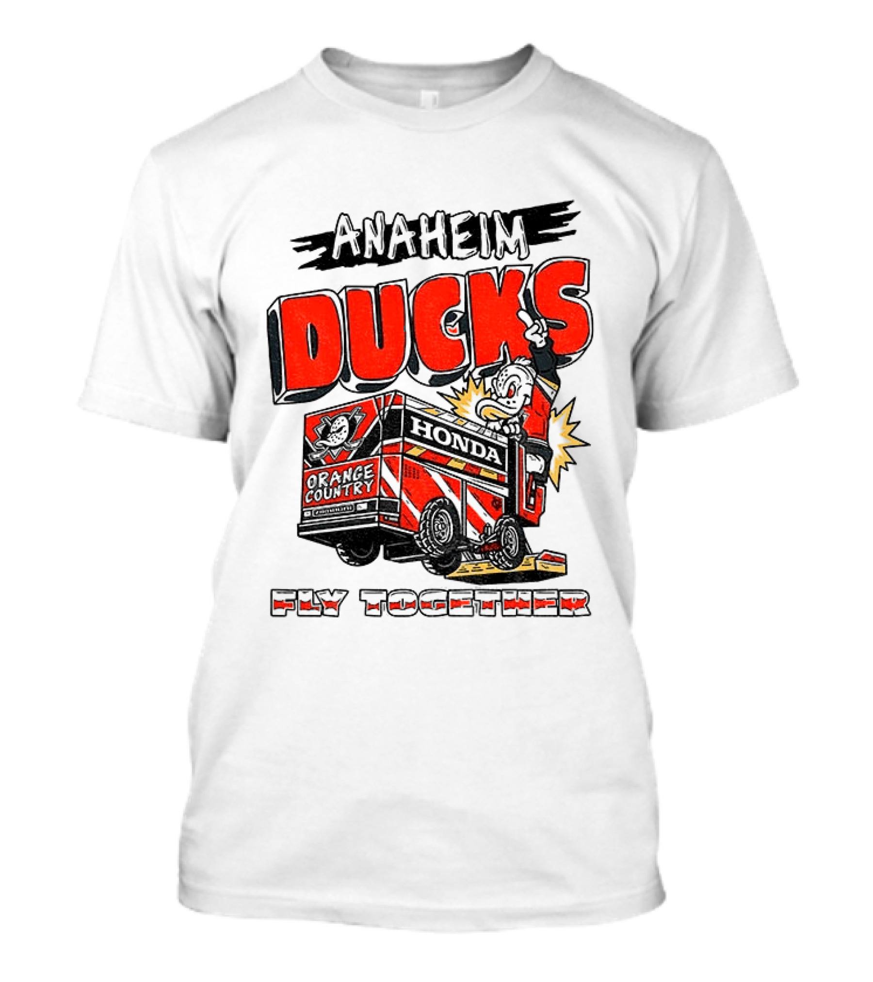 Anaheim Ducks Hockey Create Culture Honda Fly Together T-Shirt