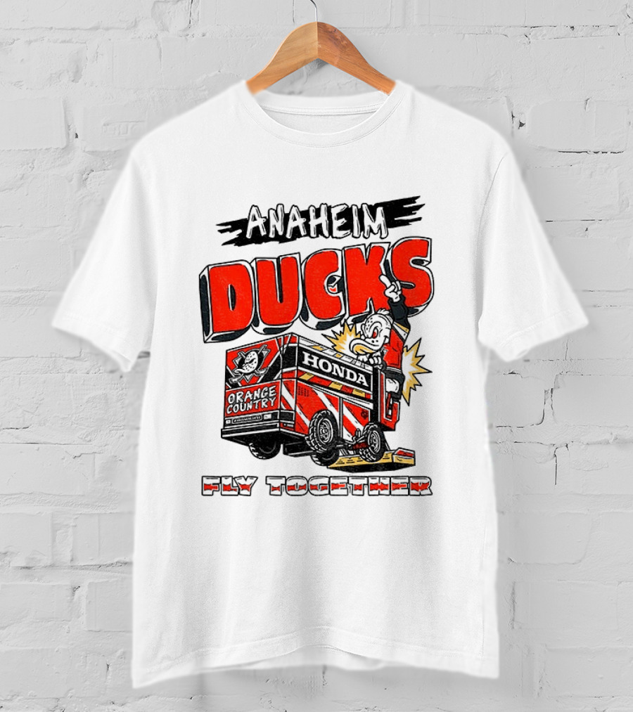 Anaheim Ducks Hockey Create Culture Honda Fly Together T-Shirt