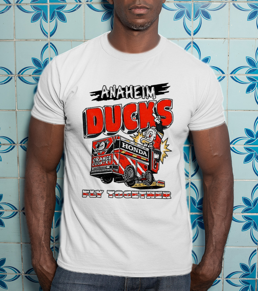 Anaheim Ducks Hockey Create Culture Honda Fly Together T-Shirt
