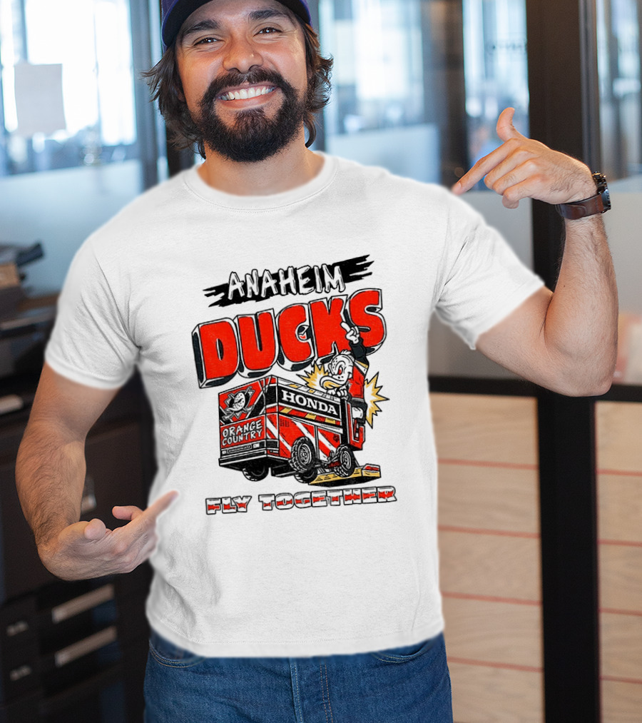 Anaheim Ducks Hockey Create Culture Honda Fly Together T-Shirt
