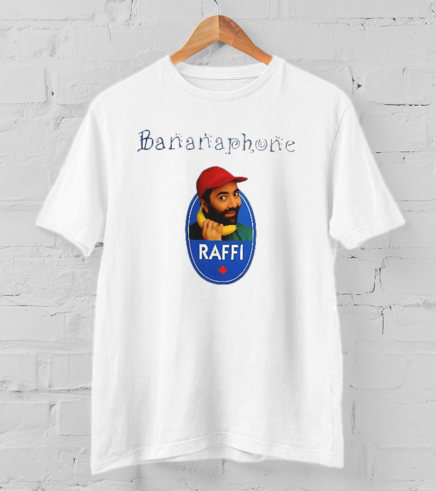 Bananaphone Raffi Bearded Man With Yellow Banana And Red Cap T-Shirt