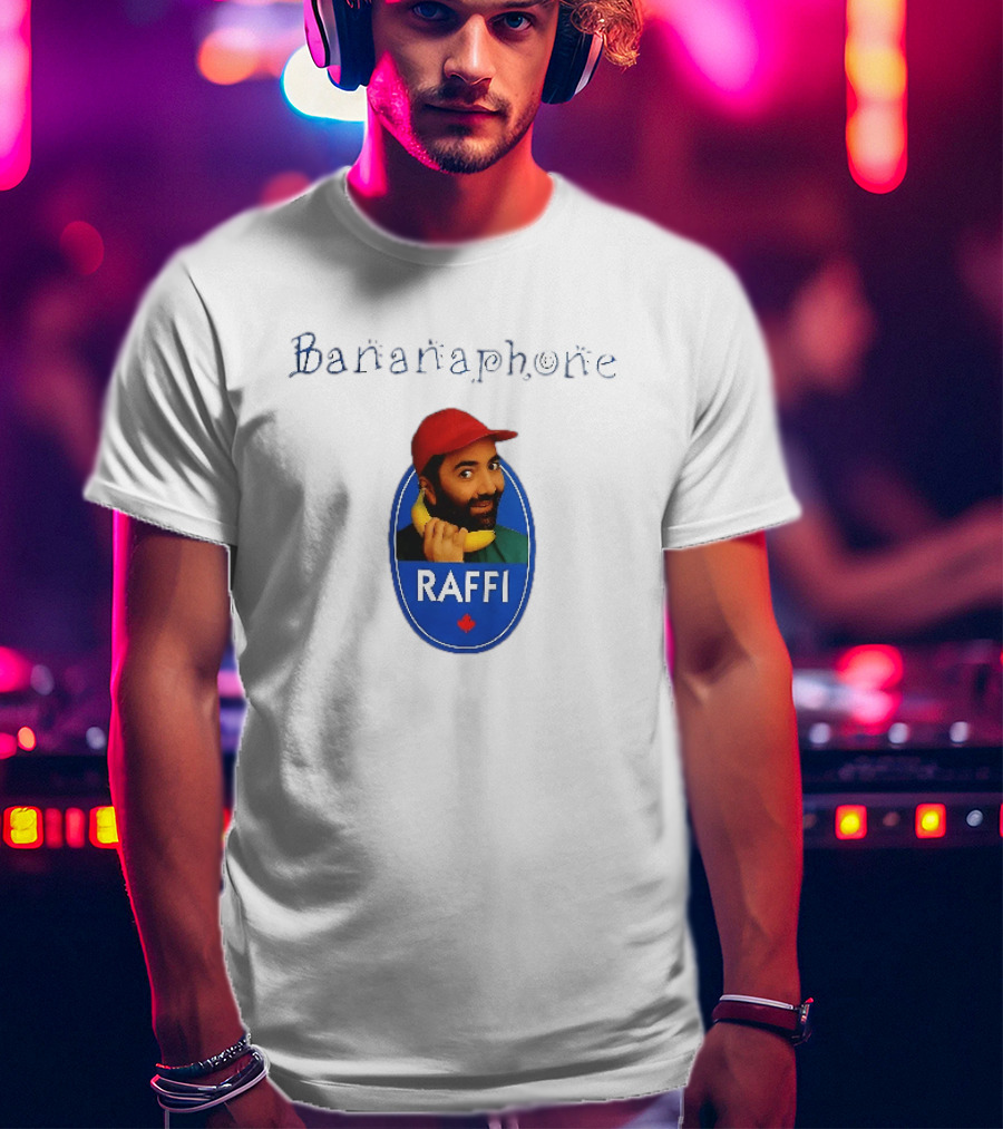 Bananaphone Raffi Bearded Man With Yellow Banana And Red Cap T-Shirt